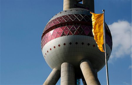 Chine, Shanghai. L'Oriental Pearl Tower à Pudong Photographie de stock - Rights-Managed, Code: 862-03351902