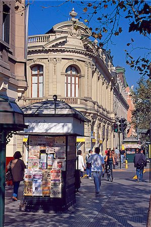 santiago (capital city of chile) - Bâtiments coloniaux, La Moneda Photographie de stock - Rights-Managed, Code: 862-03351999