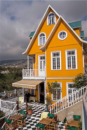 Chile,Valparaiso,Restaurant. Stock Photo - Rights-Managed, Code: 862-03352173