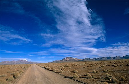 simsearch:862-03352283,k - Dirt road near the salt flats of Salar de Surire,Chile. Stock Photo - Rights-Managed, Code: 862-03352315