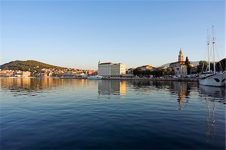 Split Harbour and Waterfront Town Buildings Stock Photo - Rights-Managed, Code: 862-03352424
