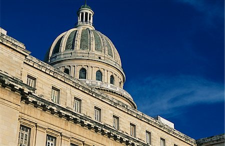 Example of Baroque architecture on Capital Building,in Havana Viejo,Old Havana World Heritage Area,Cuba Stock Photo - Rights-Managed, Code: 862-03352488