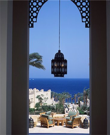 Four Seasons Resort Hotel,view towards the Red Sea from the lobby Stock Photo - Rights-Managed, Code: 862-03352702