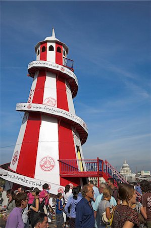 A helter skelter at the Thames Festival. The festival is held along the south bank of the Thames every year in September. Stock Photo - Rights-Managed, Code: 862-03353238