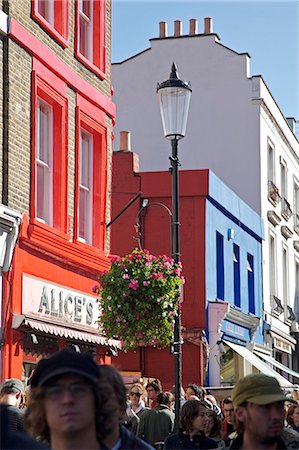 Portobello Market in Notting Hill is popular with tourists and locals alike. Stock Photo - Rights-Managed, Code: 862-03353277