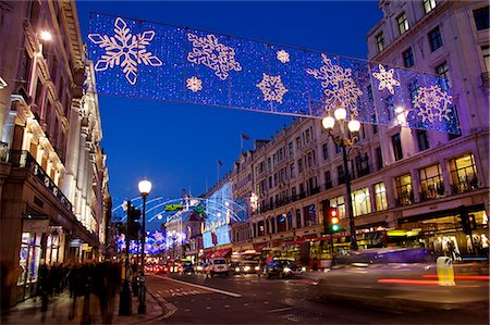 Christmas lights on Regent Street Stock Photo - Rights-Managed, Code: 862-03353305