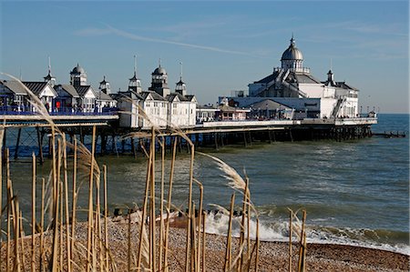 simsearch:862-03353327,k - England,East Sussex,Eastbourne. Eastbourne Pier is a seaside pleasure pier in on the south coast of England. Stock Photo - Rights-Managed, Code: 862-03353583