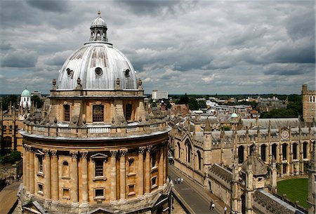 UK; England; Oxford. The Radcliffe Camera in Oxford seen from the tower of St. Mary the Virgin. Stock Photo - Rights-Managed, Code: 862-03353839