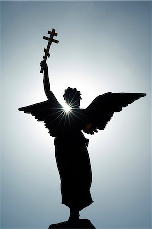 figures in shadows - An Angel Figure Independence Monument Stock Photo - Rights-Managed, Code: 862-03353898