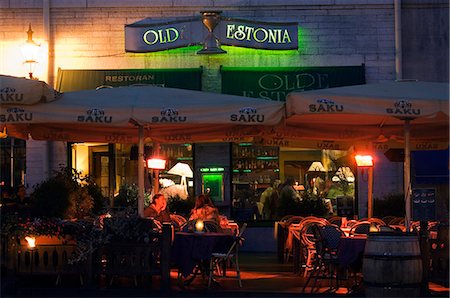 Outdoor Restaurant in Town Hall Square (Raekoja Plats),Located in the Unesco World Heritage Old Town Stock Photo - Rights-Managed, Code: 862-03353918