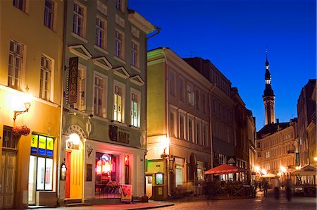 simsearch:862-03353932,k - Town Houses lit up at night,Located in the Unesco World Heritage Old Town Stock Photo - Rights-Managed, Code: 862-03353923