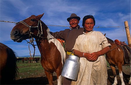 steppe horse - Mongolia,Bayanhongor Province,Dzag. Farmers living in Dzag Valley. Stock Photo - Rights-Managed, Code: 862-03364530