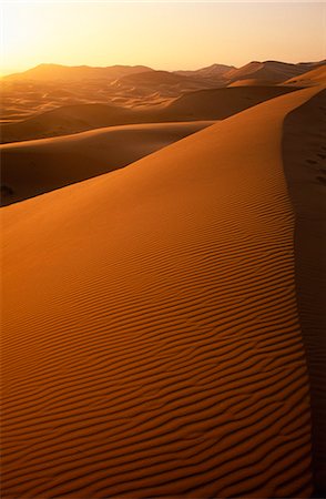 sand dunes at sunset - Erg Chebbi,Morocco's great Saharan dune near Merzouga Stock Photo - Rights-Managed, Code: 862-03364569