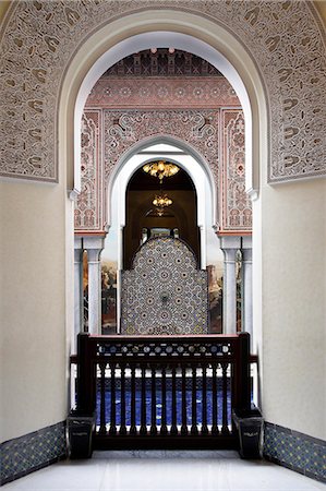 Intérieur de la célèbre hôtel de la Mamounia à Marrakech. Photographie de stock - Rights-Managed, Code: 862-03364718