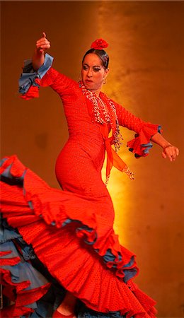 fez - Maroc, Fes. Belen Maya effectue Flamenco sur la scène de la Bab Makina au cours de la Fes Festival Musiques sacrées du monde. Photographie de stock - Rights-Managed, Code: 862-03364824