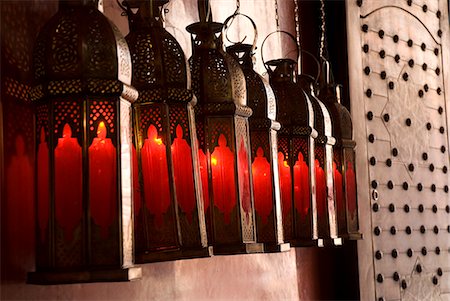 Morocco,Marrakech. The Entrance to Café Arabe,Opened in 2004,Cafe Arabe is the first official cafe to have opened in the old city area. The cafe has been built in a refurbished Moroccan house. Foto de stock - Con derechos protegidos, Código: 862-03364863