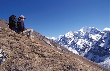 simsearch:862-03289027,k - Looking towards cannelé Peak (6387m) sur les pentes du Cherko Ri Photographie de stock - Rights-Managed, Code: 862-03365438