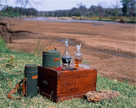 port wine - Cocktails beside the Ewaso Nyiro River on a mobile safari. Stock Photo - Rights-Managed, Code: 862-03365979