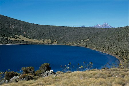 Lake Alice fills the Ithanguni crater on the eastern shoulder of the massif at 3,500m. It offers superb fishing for rainbow trout. Stock Photo - Rights-Managed, Code: 862-03365988