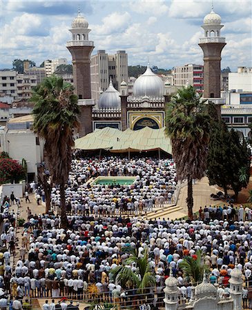 The Jamia Mosque in the centre of Nairobi during Friday prayers. Foto de stock - Direito Controlado, Número: 862-03366213