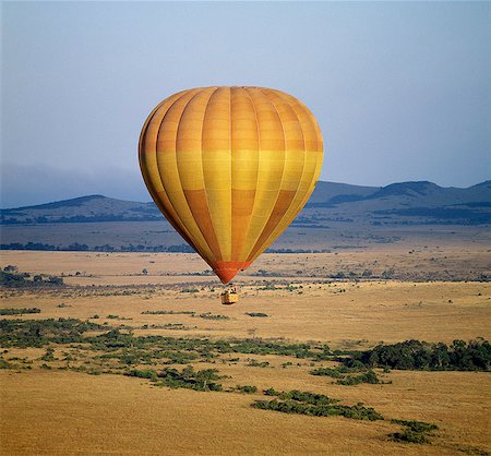 An early morning hot air balloon flight over Masai Mara. Stock Photo - Rights-Managed, Code: 862-03366240