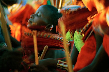 Laikipiak Maasai Girl Dancing Stock Photo - Rights-Managed, Code: 862-03366383