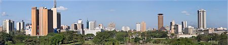 Kenya,Nairobi. Nairobi City skyline from Uhuru Park. Fotografie stock - Rights-Managed, Codice: 862-03367033