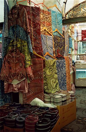 Bridal garments in a clothing shop in the Medina in Tripoli. Stock Photo - Rights-Managed, Code: 862-03367137