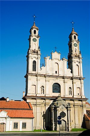 Partie de la ville de la vieille église du Site de patrimoine mondial Unesco Vilnius, Lituanie Photographie de stock - Rights-Managed, Code: 862-03367195