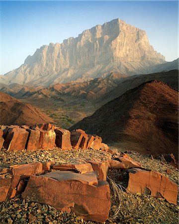 Jabal Misht at dawn. Stock Photo - Rights-Managed, Code: 862-03360286