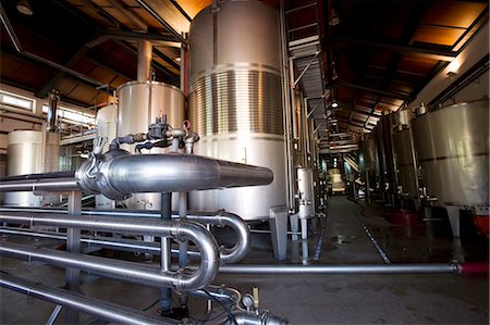 pinhao - Portugal,Douro Valley,Pinhao. Modern Vats used in the Port wine making process on an estate in the Douro Valley in the North of Portugal. Stock Photo - Rights-Managed, Code: 862-03360909