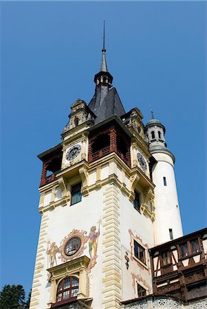 sinaia - Romania,Transylvania,Sinaia. The Tower of Peles Castle. Stock Photo - Rights-Managed, Code: 862-03360985
