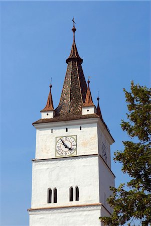 simsearch:862-03360982,k - Romania,Transylvania,Harman. The Tower of the UNESCO protected fortified church. Stock Photo - Rights-Managed, Code: 862-03360987