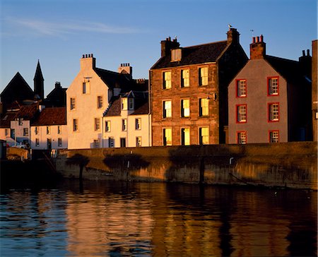 fife - Houses on the waterfront at St. Monans. Foto de stock - Con derechos protegidos, Código: 862-03361459