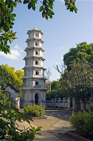 Chinese garden park and pagoda Stock Photo - Rights-Managed, Code: 862-03437139