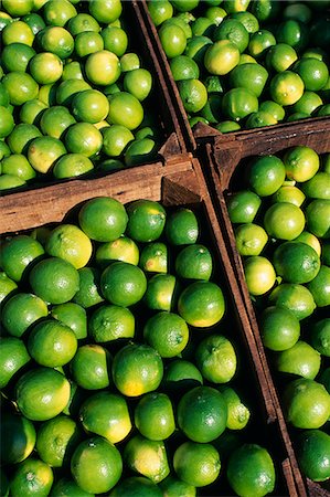 fruit stand boxes - Boxes of limes,Oxkutzcab Market,Yucatan Foto de stock - Con derechos protegidos, Código: 862-03437244