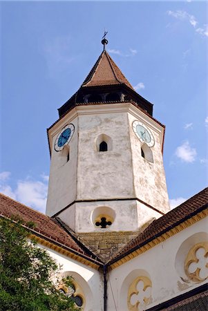 simsearch:862-03360982,k - Romania,Transylvania,Prejmer. The Tower of the UNESCO protected fortified church at Prejmer. Stock Photo - Rights-Managed, Code: 862-03437326