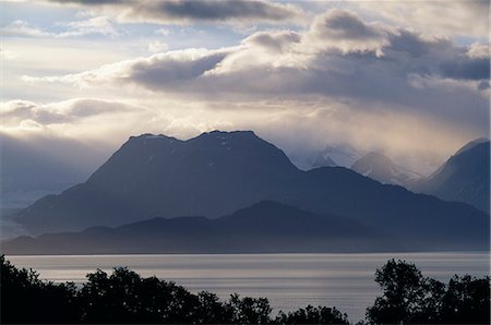 View across Kachemak Bay from Homer,Seward Peninsula,Alaska,USA Foto de stock - Direito Controlado, Número: 862-03437422