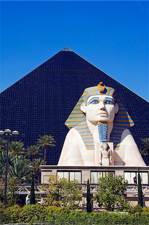 structure of a casino - USA,Nevada,Las Vegas. Luxor Casino Pyramid and Sphinx Stock Photo - Rights-Managed, Code: 862-03437576