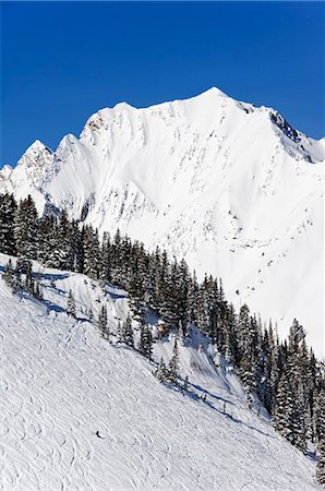 simsearch:877-06835760,k - USA Utah Salt Lake City Alta Ski Resort One of the only resorts in America for skiers only Stock Photo - Rights-Managed, Code: 862-03437594