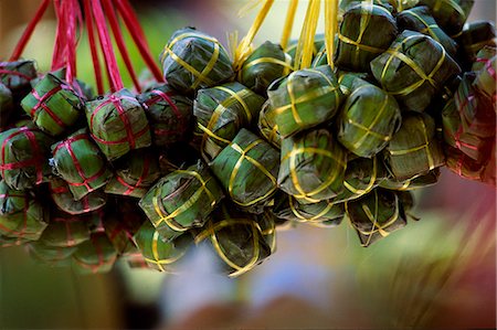 Nahaufnahme von Reisbällchen gewickelt in Weinblätter Stockbilder - Lizenzpflichtiges, Bildnummer: 862-03437713