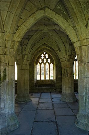 remnant - Wales,Denbighshire,Llangollen. The striking remains of Valle Crucis Abbey,a Cistercian monastery founded in 1201 AD and abandoned at the Dissolution of the Monasteries in 1535AD. Stock Photo - Rights-Managed, Code: 862-03437747