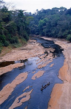democratic republic of the congo - River in jungle Northern Zaire Fotografie stock - Rights-Managed, Codice: 862-03437942