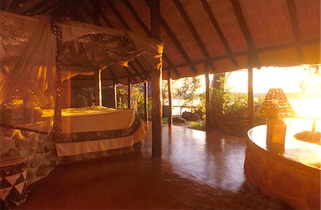 safari lodges - Honeymoon House at sunset Stock Photo - Rights-Managed, Code: 862-03438009