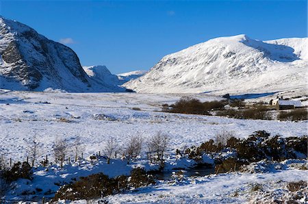 simsearch:862-03714233,k - Wales, Gwynedd, Snowdonia. View up the Ogwen Valley in winter. Stock Photo - Rights-Managed, Code: 862-03714247