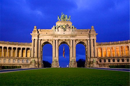 Belgium, Wallonia, Brussels; The Arch du Triomphe, one of the city's milestones. Stock Photo - Rights-Managed, Code: 862-03710370