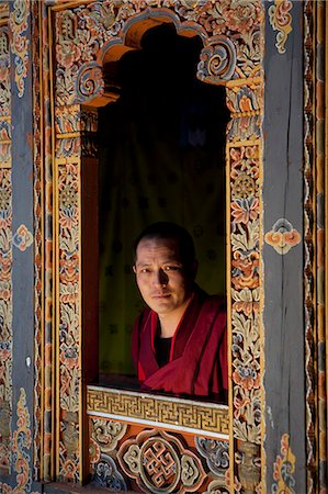 simsearch:862-03710522,k - Moines au monastère près de Thimpu Bhoutan Tango Photographie de stock - Rights-Managed, Code: 862-03710606