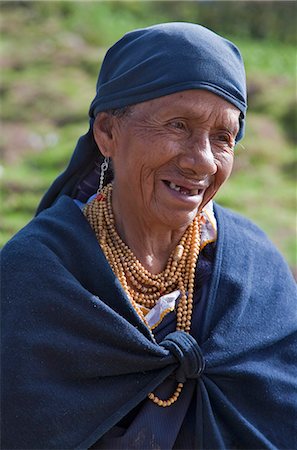 Ecuador, An old woman near Otavalo. Stock Photo - Rights-Managed, Code: 862-03710871