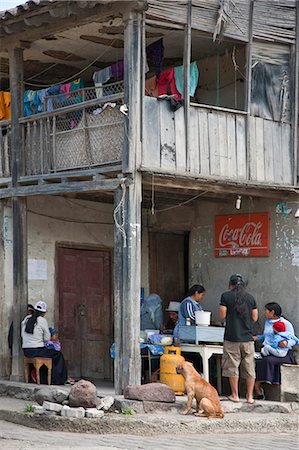 Ecuador, Corner foodstall in an old building near Otavalo. Stock Photo - Rights-Managed, Code: 862-03710873