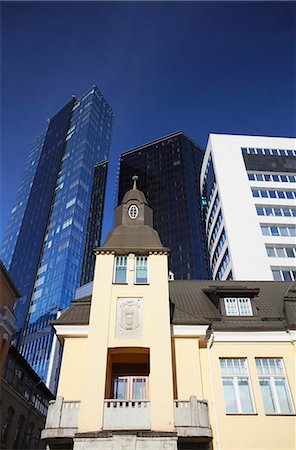 simsearch:862-03711103,k - Estonia, Tallinn, Contrasting Modern And Traditional Architecture In Business District Stock Photo - Rights-Managed, Code: 862-03711077